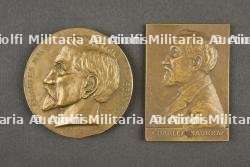 Ensemble de 2 Médailles Charles Maurras