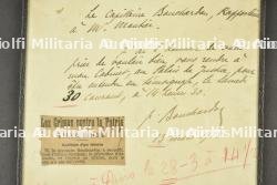 Lettre autographe du Capitaine Bouchardon relative à l'affaire Caillaux — photo 2