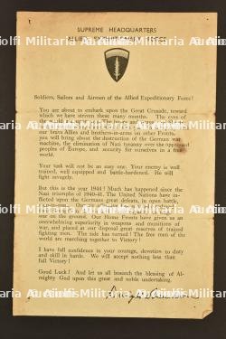 Message de Dwight Eisenhower le 5 juin 1944