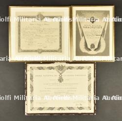 Ensemble de diplômes d'un capitaine médecin