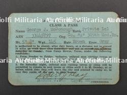 Document et décoration de George J Mc Donough 309th Medical Battalion. Document and decoration of George J. McDonough, 309th Medical Battalion. — miniature 6