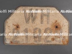 Plaque d'immatriculation Wehrmacht. Wehrmacht License Plate