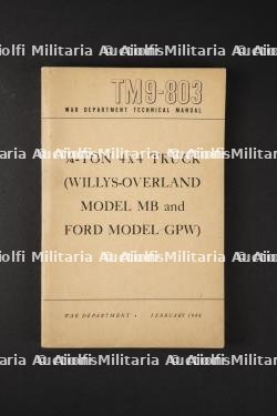 Livret technique de la Jeep MB et GPW TM 9-803