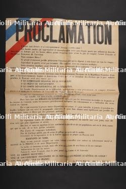 Affiche Proclamation Nord de la France