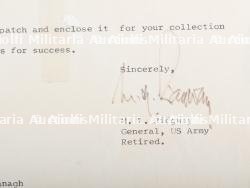 Patch du Général Matthew Ridgway. Patch of General Matthew Ridgway. — photo 10