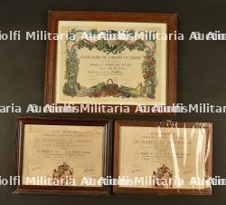 Ensemble de diplôme de la période de Vichy
