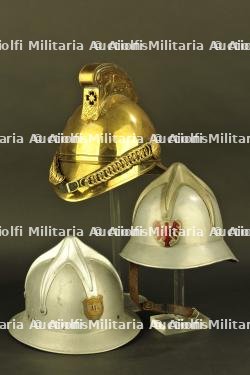 Ensemble de casques de pompier