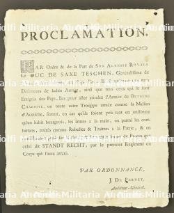 Revolution brabanconne, proclamation du duc de Saxe-Teschen et Gazette van Antwerpen. Brabant Revolution, proclamation by the Duke of Saxe-Teschen and Gazette van Antwerpen. — photo 4