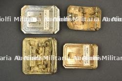 Lot de quatre plaques de ceinturon de la musique, du genie et de l’artillerie. Set of four military band, engineer and artillery belt plates. — photo 4