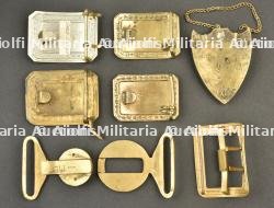 Lot de six boucles d’officiers belges. Set of six Belgian officers’ buckles. — photo 5