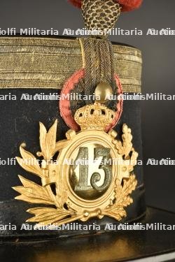Shako d’officier modele 1893 du 13e regiment de ligne. Model 1893 officer’s shako of the 13th Line Regiment. — photo 2