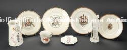 Faïences de la Garde civique de Liege. Earthenware items of the Liege Civic Guard.