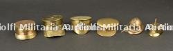 Coiffures belges patriotiques issues de l’artisanat de tranchee. Belgian patriotic trench-art headwear miniatures.