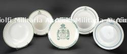 Assiettes regimentaires belges. Belgian regimental plates.