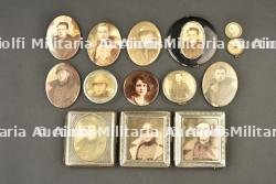 Objets ornes de portraits de soldats de l’entre-deux-guerres. Interwar objects featuring soldiers’ portraits.