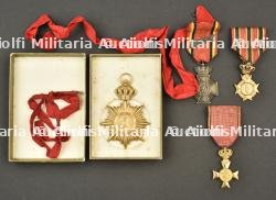 Medailles de veterans et d anciennete du regne d Albert Ier. Veterans  and long-service medals from the reign of Albert I.