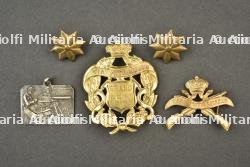 Insignes et medailles de mitrailleur d’elite. Expert machine-gunner badges and medals.