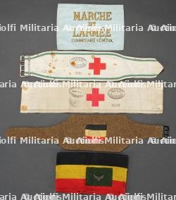 Brassards de l’Armee belge. Belgian Army armbands.
