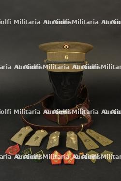 Casquette, ceinturon et insignes belges, 1940. Belgian cap, belt and insignia, 1940.