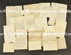 Ensemble de lettres relatives a l’inhumation du resistant Jacques Hoton. Collection of letters concerning the burial of Resistance fighter Jacques Hoton.