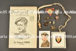 Brigade Piron, ensemble de souvenirs. Piron Brigade memorabilia collection.