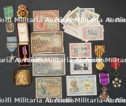 Medailles belges, dont certaines du Congo. Belgian medals, including Congo awards.