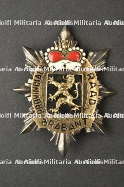 Insigne du Conseil provincial du Brabant en argent. Silver badge of the Brabant Provincial Council.