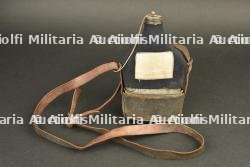 Bidon de cavalerie francais modèle 1884 harnais en cuir retourné — miniature 1