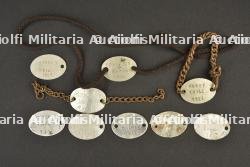 Lot de 9 plaques d'identités de poilus des bureaux de la Seine, Bordeaux, et divers