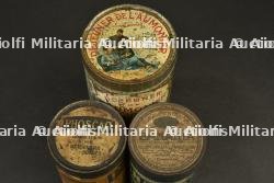 Cinq boîtes en tole sérigraphiée et une carton de chocolat, biscuits et petit déjeuner période 1ere guerre — miniature 6