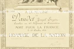 Lot de cadres de diplomes et médailles de soldats dont 13e RI, 44e Territorial, 10e Cuirassiers et 110e RI — photo 4