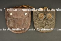 Masque anti gaz M2 du 2nd type avec sa pochette du commerce en cuir