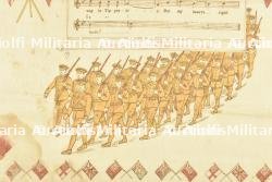 Lot de 3 mouchoirs anglais imprimés de chants et encadrés. — miniature 4