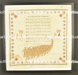 Lot de 3 mouchoirs anglais imprimés de chants et encadrés. — miniature 5