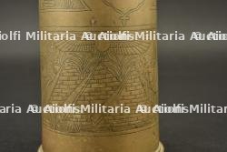 Artisanat de tranchée anglais douille gravée à motifs de l'Egypte antique — miniature 3