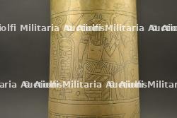 Artisanat de tranchée anglais douille gravée à motifs de l'Egypte antique — photo 6
