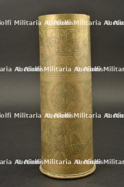Artisanat de tranchée anglais douille gravée à motifs de l'Egypte antique — photo 9