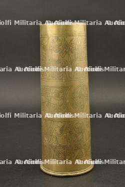 Artisanat de tranchée anglais douille gravée à motifs de l'Egypte antique — miniature 10