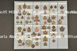 Planche 4 d'insignes canadiens ww1 ex collection André Coillot