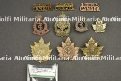 Lot de 10 insignes canadiens CEF ww1