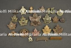 Lot de 21 insignes canadiens CEF ww1
