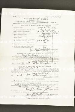 Musette du caporal Mckintosh 43rd Battalion, bretelle et bandes molletières — photo 2