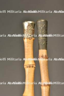Lot de 2 sticks en bambou d'officiers canadiens general service et 95th Battalions CEF — photo 2