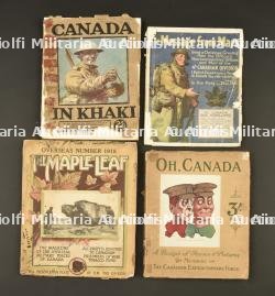 Ensemble de publications canadiennes à destination des soldats de la 1ère guerre