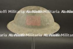 Casque MkI de la 1ere batterie d'artillerie de la 1e Division Canadienne avec 3 insignes peints — miniature 6