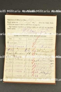 Lot de disques d'identités, pay book et bible de soldats canadiens de la 1ère guerre — miniature 3