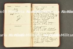 Agenda 1918-1919 nominatif d'un soldat du 24th Battalion, miroir du 77th Battalion et patch tissu du 22th Battalion — photo 2