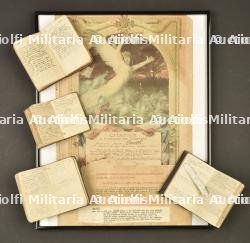 Ensemble de documents et citation d'artilleurs canadiens des 1st, 3rd et 6th Canadian Siege Battery en France dont citation francaise pour la bataille de Hill 70 à Lens — photo 1