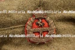Casquette hivernale canadienne de 1916 modifiée avec badge du 5th Battalion CEF Western Cavalry — photo 6