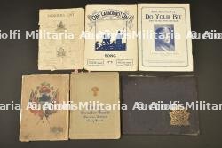 Ensemble d'albums souvenirs et publications relatives à des bataillons canadiens